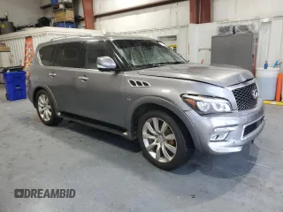 2016 Infiniti QX80 with VIN JN8AZ2NE8G9120469, listed as a Copart auction lot 73436594 with 216,678 mi miles and Salvage Title. Bid and sale history available at carsss.com. Image 4.