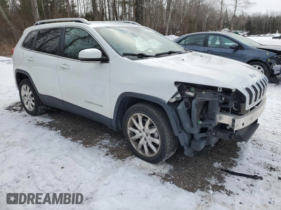 2017 Jeep Cherokee Limited with VIN 1C4PJLDSXHW587034, listed as a Copart auction lot 87054634 with 118,551 mi miles and Clean Title. Bid and sale history available at DreamBid. Image 4.