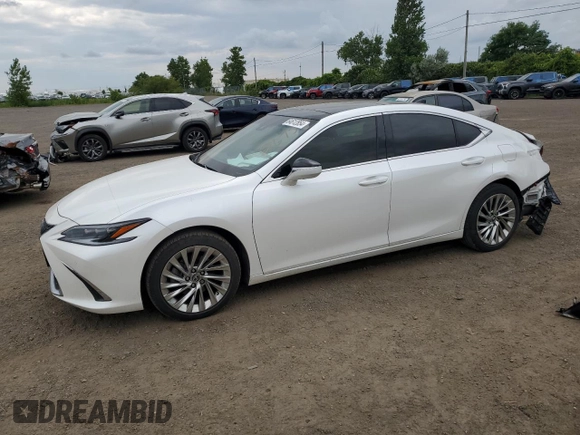 2022 Lexus ES with VIN 58AFZ1B18NU111346, listed as a Copart auction lot 64612854 with 65,357 mi miles and Salvage Title. Bid and sale history available at carsss.com. Image 1.