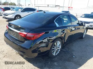 2021 Infiniti Q50 3.0t LUXE with VIN JN1EV7BP8MM700070, listed as a IAAI auction lot 41713519 with 75,333 mi miles. Bid and sale history available at carsss.com. Image 4.