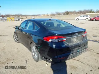 2017 Ford Fusion SE with VIN 3FA6P0H72HR396344, listed as a IAAI auction lot 41460068 with 56,502 mi miles. Bid and sale history available at carsss.com. Image 3.