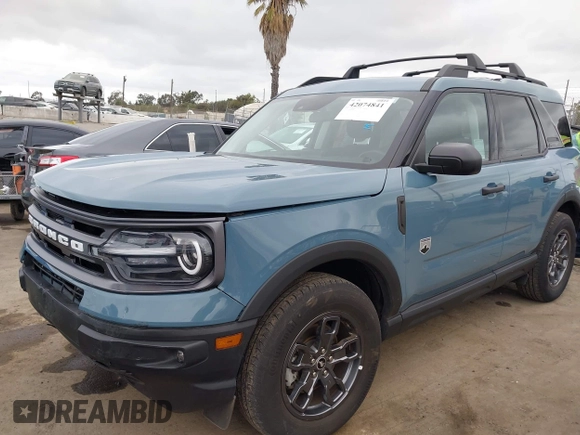 2023 Ford Bronco Sport Big Bend with VIN 3FMCR9B64PRD44882, listed as a IAAI auction lot 42074841 with 9,782 mi miles and . Bid and sale history available at DreamBid. Image 2.