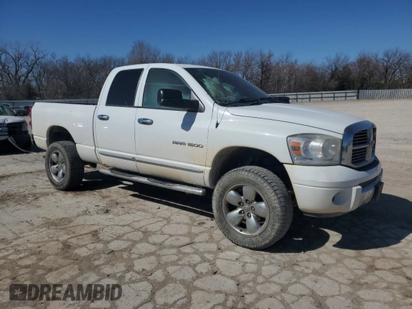 2007 Dodge 1500 Laramie with VIN 1D7HU18297S198469, listed as a Copart auction lot 48191495 with Not provided miles and Salvage title. Bid and sale history available at DreamBid. Image 4.