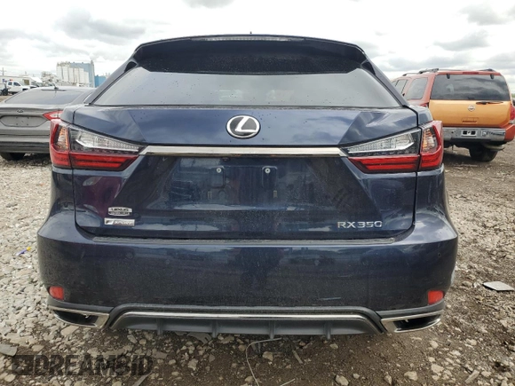 2021 Lexus RX 350 F Sport with VIN 2T2SZMDA1MC296579, listed as a Copart auction lot 57961715 with 40,336 mi miles and Salvage title. Bid and sale history available at DreamBid. Image 6.