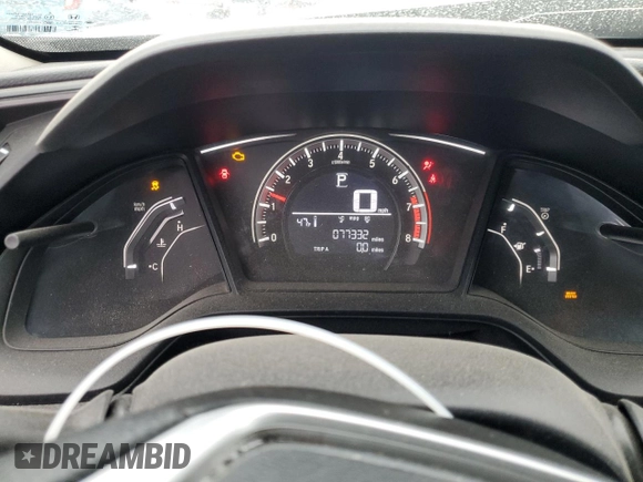 2016 Honda Civic LX with VIN 2HGFC2F58GH508868, listed as a Copart auction lot 49806585 with 77,332 mi miles and Salvage Title. Bid and sale history available at carsss.com. Image 9.