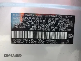2008 Lexus LS 460 z VIN JTHBL46F785065105, wystawiony jako Copart lot #66089815 z przebiegiem 83 023 mil mil oraz Czysty tytuł • Clean title. Historia ofert i sprzedaży dostępna na DreamBid. Obrazek 12.