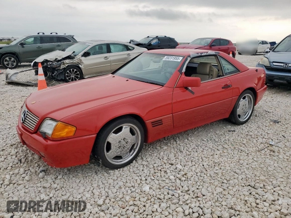 1992 Mercedes-Benz 500 z VIN WDBFA66E2NF039687, wystawiony jako Copart lot #59231955 z przebiegiem 65 224 mil mil oraz Czysty tytuł • Clean title. Historia ofert i sprzedaży dostępna na DreamBid. Obrazek 1.
