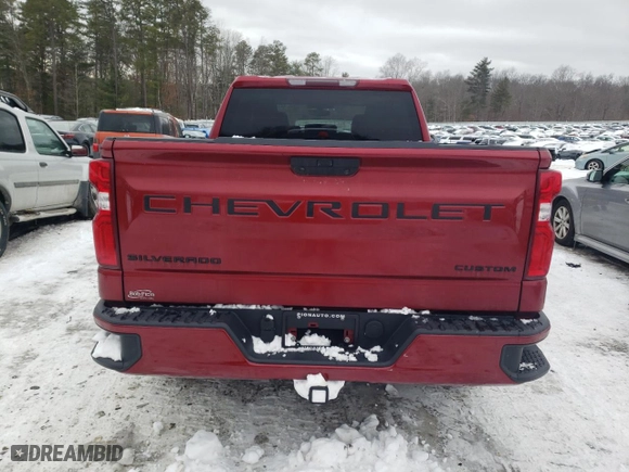 2021 Chevrolet Silverado 1500 Custom with VIN 3GCPYBEK6MG253497, listed as a Copart auction lot 44165165 with 47,016 mi miles and Salvage Title. Bid and sale history available at carsss.com. Image 6.