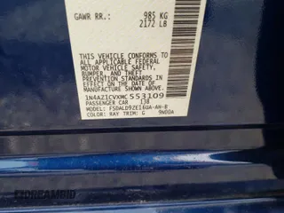 2021 Nissan LEAF SV with VIN 1N4AZ1CVXMC553109, listed as a Copart auction lot 71119954 with Not Provided miles and Salvage Title. Bid and sale history available at DreamBid. Image 16.