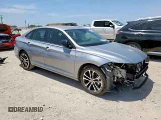 2024 Volkswagen Jetta Sport with VIN 3VWBM7BU8RM020963, listed as a Copart auction lot 64787685 with 3,544 mi miles and Salvage title. Bid and sale history available at DreamBid. Image 4.