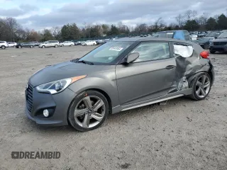 2014 Hyundai Veloster Turbo with VIN KMHTC6AE5EU182601, listed as a Copart auction lot 85443464 with 106,941 mi miles and Clean Title. Bid and sale history available at carsss.com. Image 1.