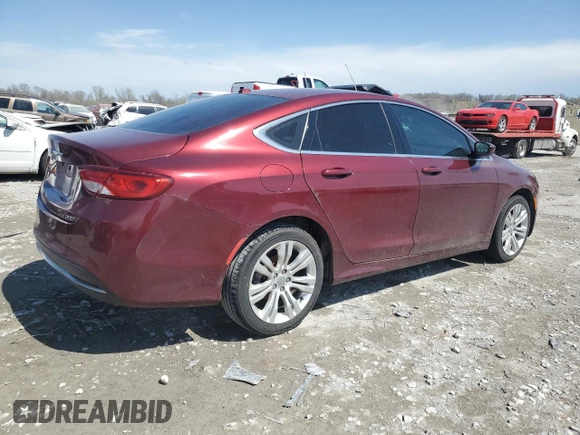 2015 Chrysler 200 Limited z VIN 1C3CCCAB2FN588313, wystawiony jako Copart lot #52631025 z przebiegiem 75 022 mil mil oraz Szkody całkowita. Historia ofert i sprzedaży dostępna na DreamBid. Obrazek 3.