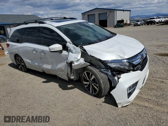 2020 Honda Odyssey Elite with VIN 5FNRL6H91LB015309, listed as a Copart auction lot 53560145 with 44,194 mi miles and Salvage title. Bid and sale history available at DreamBid. Image 4.
