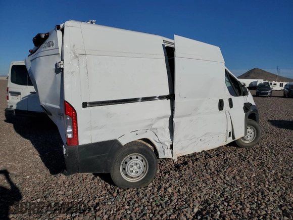 2023 Ram ProMaster Cargo with VIN 3C6LRVBG0PE540211, listed as a Copart auction lot 57310074 with 7,907 mi miles and Salvage Title. Bid and sale history available at carsss.com. Image 3.