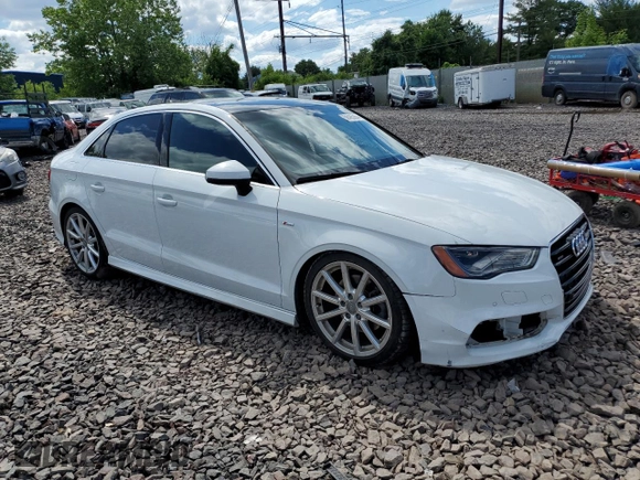 2015 Audi A3 2.0T Prestige with VIN WAUKFGFFXF1006643, listed as a Copart auction lot 58485264 with 81,084 mi miles and Salvage Title. Bid and sale history available at carsss.com. Image 4.