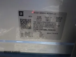 2020 Chevrolet Traverse LT z VIN 1GNEVHKW8LJ108105, wystawiony jako IAAI lot #41854348 z przebiegiem 153 532 mil mil oraz . Historia ofert i sprzedaży dostępna na DreamBid. Obrazek 9.