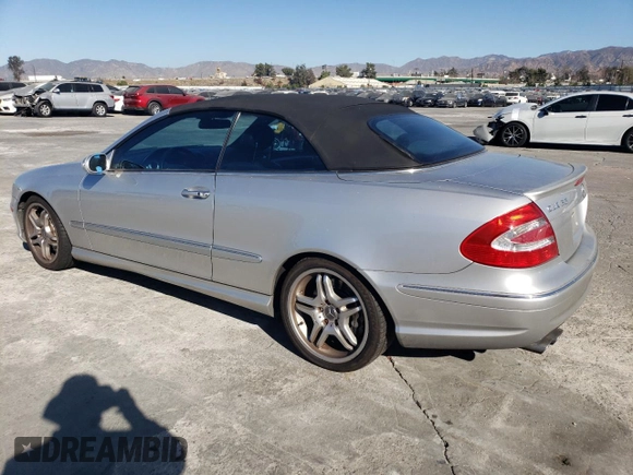 2005 Mercedes-Benz CLK-Class AMG with VIN WDBTK76G65T038017, listed as a Copart auction lot 84967084 with 121,163 mi miles and Clean Title. Bid and sale history available at carsss.com. Image 2.