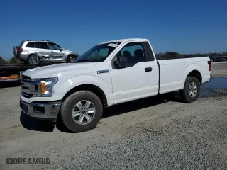 2019 Ford F-150 XL with VIN 1FTMF1C57KKD38404, listed as a Copart auction lot 46847675 with 213,349 mi miles and Clean Title. Bid and sale history available at carsss.com. Image 1.