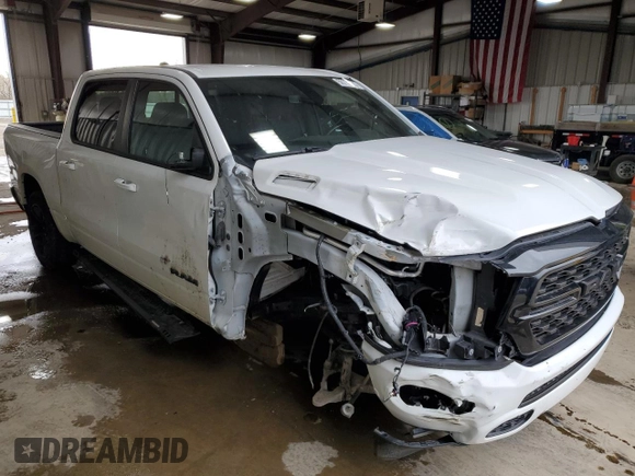 2022 Ram 1500 Big Horn with VIN 1C6SRFFT1NN137100, listed as a Copart auction lot 50770905 with 32,699 mi miles and Salvage Title. Bid and sale history available at carsss.com. Image 4.