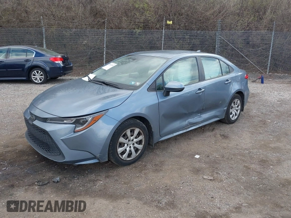 2020 Toyota Corolla LE with VIN JTDEPRAE3LJ007619, listed as a IAAI auction lot 41890730 with 43,481 mi miles. Bid and sale history available at carsss.com. Image 18.