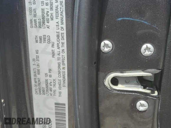 2022 Ram 2500 Limited with VIN 3C6UR5TLXNG314615, listed as a Copart auction lot 55110865 with 18,511 mi miles and Salvage title. Bid and sale history available at DreamBid. Image 12.