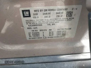 2014 Buick Encore with VIN KL4CJASB4EB783635, listed as a IAAI auction lot 41816882 with 134,758 mi miles. Bid and sale history available at carsss.com. Image 9.