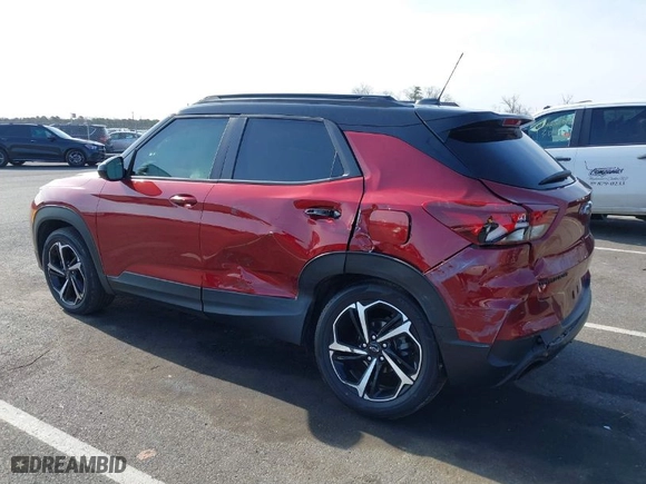 2022 Chevrolet TrailBlazer RS with VIN KL79MTSL5NB122107, listed as a IAAI auction lot 41794000 with 34,831 mi miles. Bid and sale history available at carsss.com. Image 6.