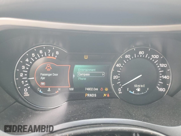 2015 Lincoln MKZ with VIN 3LN6L2G98FR623999, listed as a Copart auction lot 58629455 with 74,802 mi miles and Salvage title. Bid and sale history available at DreamBid. Image 9.