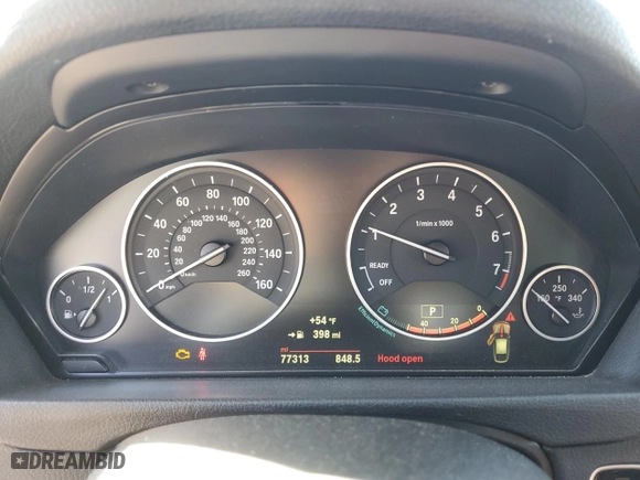 2015 BMW 3 Series Gran Turismo 328i xDrive with VIN WBA3X5C53FD560283, listed as a Copart auction lot 46345995 with 77,313 mi miles and Salvage Title. Bid and sale history available at carsss.com. Image 9.