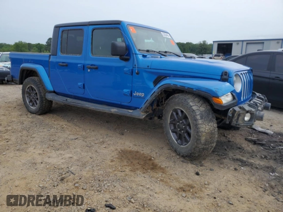 2021 Jeep Gladiator Overland with VIN 1C6HJTFG7ML585693, listed as a Copart auction lot 53058485 with 47,804 mi miles and Salvage title. Bid and sale history available at DreamBid. Image 4.
