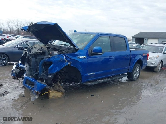 2018 Ford F-150 XL with VIN 1FTFW1E13JFD82409, listed as a IAAI auction lot 41318527 with 163,596 mi miles. Bid and sale history available at carsss.com. Image 2.