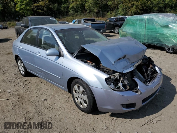 2008 Kia Spectra EX with VIN KNAFE122485516924, listed as a Copart auction lot 74255984 with 196,207 mi miles and Salvage Title. Bid and sale history available at carsss.com. Image 4.
