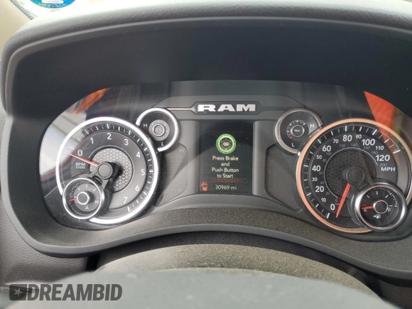2020 Ram 2500 Big Horn with VIN 3C6UR5DJ0LG157767, listed as a Copart auction lot 59517015 with 30,969 mi miles and Salvage title. Bid and sale history available at DreamBid. Image 9.