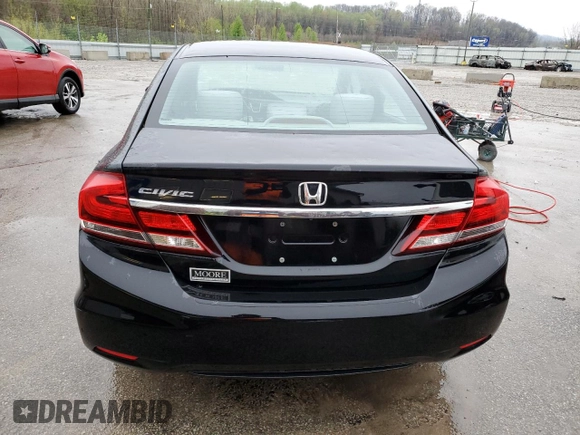 2015 Honda Civic LX with VIN 19XFB2F5XFE093774, listed as a Copart auction lot 51279845 with 81,230 mi miles and Salvage Title. Bid and sale history available at carsss.com. Image 6.