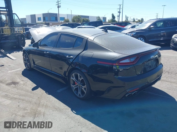 2018 Kia Stinger GT2 with VIN KNAE55LC9J6016753, listed as a IAAI auction lot 41408216 with 117,268 mi miles. Bid and sale history available at carsss.com. Image 3.