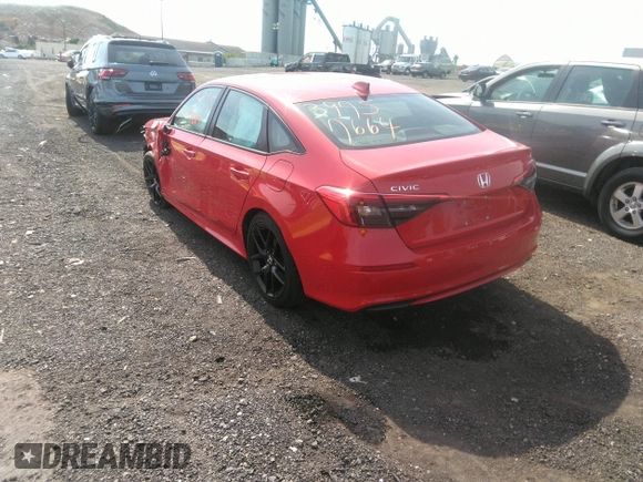2022 Honda Civic Sedan Sport with VIN 2HGFE2F59NH592920, listed as a IAAI auction lot 39757664 with 19,763 mi miles. Bid and sale history available at carsss.com. Image 3.