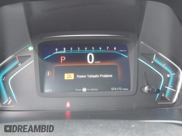 2018 Honda Odyssey EX-L with VIN 5FNRL6H73JB105024, listed as a IAAI auction lot 41663862 with 76,172 mi miles. Bid and sale history available at carsss.com. Image 7.