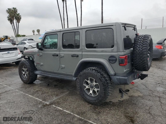 2020 Jeep Wrangler Unlimited Rubicon with VIN 1C4HJXFN0LW157167, listed as a Copart auction lot 47778495 with 43,761 mi miles and Salvage Title. Bid and sale history available at carsss.com. Image 2.