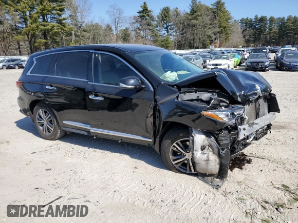 2020 Infiniti QX60 LUXE with VIN 5N1DL0MM4LC537300, listed as a Copart auction lot 49049205 with 57,681 mi miles and Salvage Title. Bid and sale history available at carsss.com. Image 4.