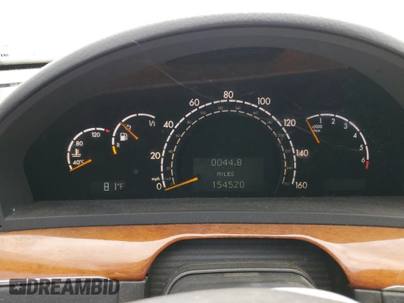 2003 Mercedes-Benz S-Class 4.3L with VIN WDBNG70J63A345310, listed as a Copart auction lot 68399354 with 154,520 mi miles and Clean Title. Bid and sale history available at carsss.com. Image 9.