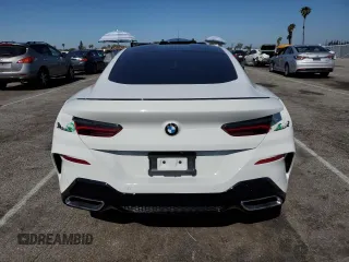 2020 BMW 8 Series M850i xDrive with VIN WBABC4C00LCE77534, listed as a Copart auction lot 54722515 with 0 mi miles and Salvage Title. Bid and sale history available at carsss.com. Image 6.