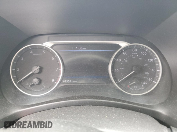 2020 Nissan Sentra SV with VIN 3N1AB8CV3LY219097, listed as a Copart auction lot 48163745 with 61,353 mi miles and Salvage Title. Bid and sale history available at carsss.com. Image 9.