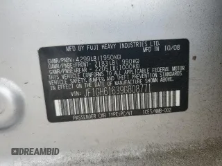 2009 Subaru Impreza i z VIN JF1GH61639G808771, wystawiony jako Copart lot #58221005 z przebiegiem 132 180 mil mil oraz Szkoda całkowita • Salvage title. Historia ofert i sprzedaży dostępna na DreamBid. Obrazek 12.