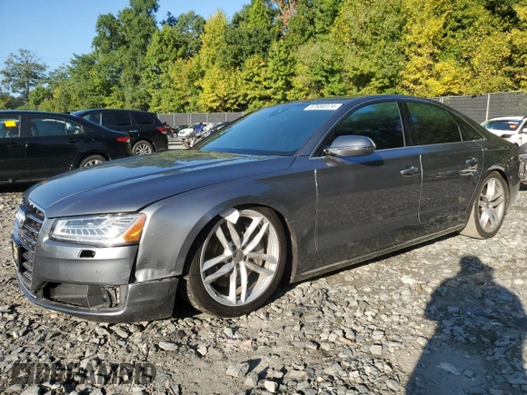 2015 Audi A8 with VIN WAUJGAFD3FN013026, listed as a Copart auction lot 67650374 with 88,064 mi miles and Salvage title. Bid and sale history available at DreamBid. Image 1.