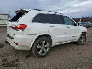 2014 Jeep Grand Cherokee Overland with VIN 1C4RJFCT4EC214380, listed as a Copart auction lot 44081495 with 201,861 mi miles and Salvage Title. Bid and sale history available at carsss.com. Image 3.