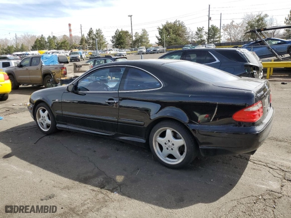 1999 Mercedes-Benz CLK-Class with VIN WDBLJ70G1XF059631, listed as a Copart auction lot 46833285 with 90,383 mi miles and Salvage Title. Bid and sale history available at carsss.com. Image 2.