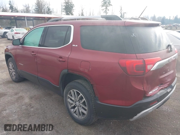 2017 GMC Acadia SLE with VIN 1GKKNSLA9HZ294472, listed as a IAAI auction lot 41080125 with 124,432 mi miles. Bid and sale history available at carsss.com. Image 3.