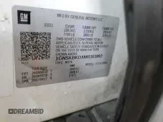 2021 Chevrolet Suburban LS with VIN 1GNSKBKDXMR303892, listed as a Copart auction lot 60840085 with 385,639 mi miles and Clean title. Bid and sale history available at DreamBid. Image 13.