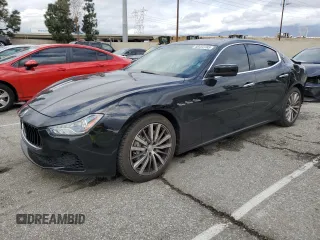 2015 Maserati Ghibli with VIN ZAM57XSA7F1148872, listed as a Copart auction lot 48454165 with 72,232 mi miles and Salvage Title. Bid and sale history available at carsss.com. Image 1.