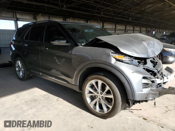 2023 Ford Explorer Platinum with VIN 1FM5K8HC3PGA15926, listed as a Copart auction lot 56700035 with 17,516 mi miles and Salvage title. Bid and sale history available at DreamBid. Image 4.